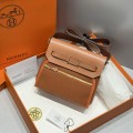 「#4586」 Hermes Golden Brown Gold Buckle HB20H Viking Canvas and Hunter Leather Shoulder Bag 20cm