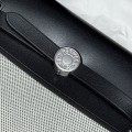 「#4588」 Hermes Panda Black Silver Buckle HB20H Viking Canvas and Hunter Leather Shoulder Bag 20cm