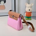 「#4594」 Hermès Mini Herbag Kelly Mini Bag 20cm Leather Patchwork Silver Buckle