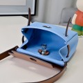 「#4595」 Hermès Mini Herbag Kelly Mini Bag 20cm Leather Patchwork Silver Buckle
