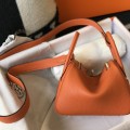 「#4065」 Hermès Flame Orange Mini Lindy Bag Gold Buckle 19.5x12.5 「#4065」 Hermès Flame Orange Mini Lindy Bag Gold Buckle 19.5x12.5