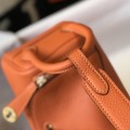 「#4065」 Hermès Flame Orange Mini Lindy Bag Gold Buckle 19.5x12.5 「#4065」 Hermès Flame Orange Mini Lindy Bag Gold Buckle 19.5x12.5