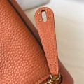 「#4065」 Hermès Flame Orange Mini Lindy Bag Gold Buckle 19.5x12.5 「#4065」 Hermès Flame Orange Mini Lindy Bag Gold Buckle 19.5x12.5