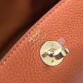 「#4065」 Hermès Flame Orange Mini Lindy Bag Gold Buckle 19.5x12.5 「#4065」 Hermès Flame Orange Mini Lindy Bag Gold Buckle 19.5x12.5