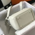 「#4066」 Hermès Milkshake White Mini Lindy Bag Gold Buckle 19.5x12.5