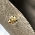 「#4067」 Hermès Elephant Grey Mini Lindy Bag Gold Buckle 19.5x12.5