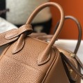 「#4069」 Hermès Golden Brown Mini Lindy Bag Gold Buckle 19.5x12.5