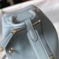 「#4070」 Hermès Linen Blue Mini Lindy Bag Gold Buckle 19.5x12.5