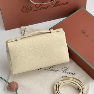 「#7017」Loro pian - L19 - 19x7x12cm - butter color