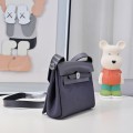 「#4601」 Hermès Mini Herbag Kelly Mini Bag 20cm Leather Patchwork Silver Buckle