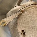 「#4073」 Hermès Trench Grey Mini Lindy Bag Gold Buckle 19.5x12.5