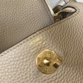 「#4073」 Hermès Trench Grey Mini Lindy Bag Gold Buckle 19.5x12.5