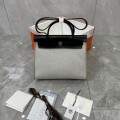 「#4604」Hermes Mini Patchwork Silver Buckle Hermes Herbag 25cm