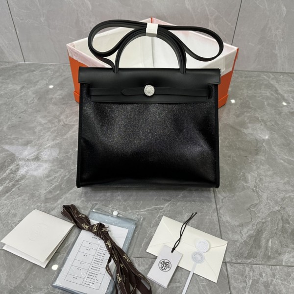 「#4607」Hermes Mini Patchwork Silver Buckle Hermes Herbag 25cm
