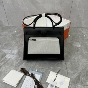 「#4607」Hermes Mini Patchwork Silver Buckle Hermes Herbag 25cm