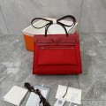「#4610」Hermes Mini Patchwork Silver Buckle Hermes Herbag 25cm