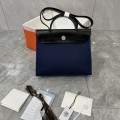 「#4612」Hermes Mini Patchwork Silver Buckle Hermes Herbag 25cm