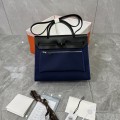 「#4612」Hermes Mini Patchwork Silver Buckle Hermes Herbag 25cm