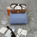 「#4612」Hermes Mini Patchwork Silver Buckle Hermes Herbag 25cm