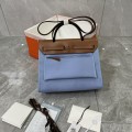 「#4612」Hermes Mini Patchwork Silver Buckle Hermes Herbag 25cm
