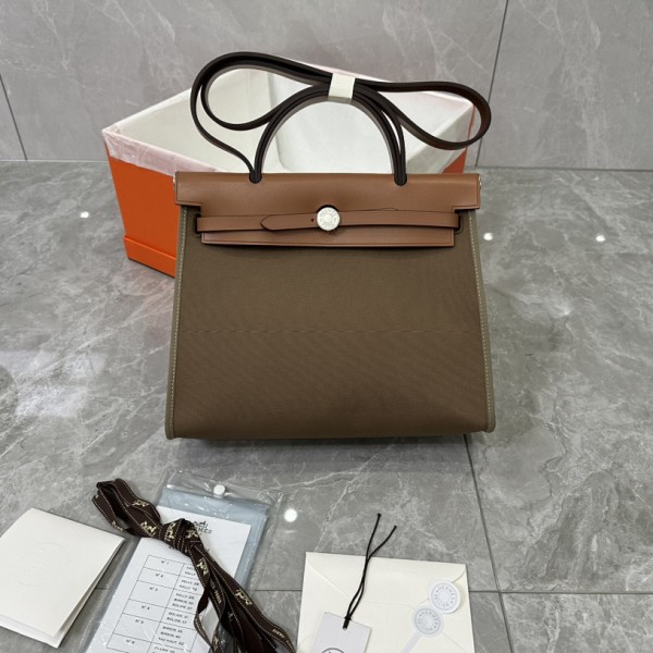 「#4617」Hermes Mini Patchwork Silver Buckle Hermes Herbag 25cm 「#4617」Hermes Mini Patchwork Silver Buckle Hermes Herbag 25cm