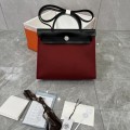 「#4620」Hermes Mini Patchwork Silver Buckle Hermes Herbag 25cm