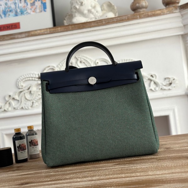 「#4621」Hermes Mini Patchwork Silver Buckle Hermes Herbag 25cm