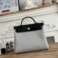 「#4623」Hermes Mini Patchwork Silver Buckle Hermes Herbag 30cm