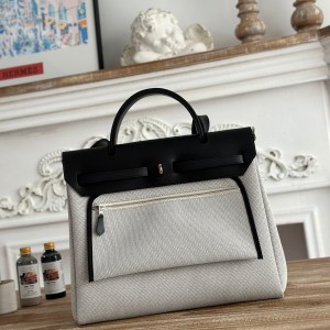 「#4626」Hermes Mini Patchwork Silver Buckle Hermes Herbag 30cm