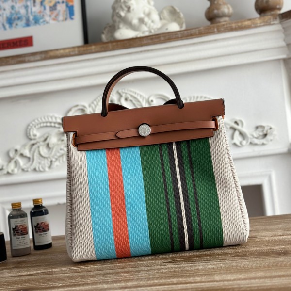 「#4630」Hermes Mini Patchwork Silver Buckle Hermes Herbag 30cm 「#4630」Hermes Mini Patchwork Silver Buckle Hermes Herbag 30cm