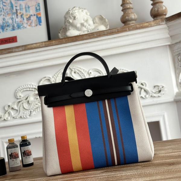 「#4632」Hermes Mini Patchwork Silver Buckle Hermes Herbag 30cm 「#4632」Hermes Mini Patchwork Silver Buckle Hermes Herbag 30cm