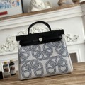 「#4633」Hermes Mini Patchwork Silver Buckle Hermes Herbag 30cm