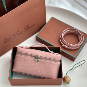 「#7024」Loro pian - L19 - 19x6.5x11cm - Rose powder