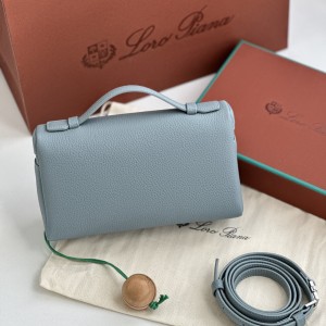 「#7027」Loro pian - L19 - 19x6.5x11cm - sky blue