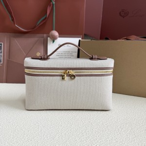 「#7029」Loro pian L19 - FAI8393 - 19x6.5x11cm - Caramel canvas