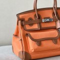 「#4642」 Hermes Cargo canvas and leather Swift bag Hermes Herbag 35cm