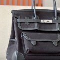 「#4645」 Hermes Cargo canvas and leather Swift bag Hermes Herbag 35cm