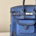 「#4648」 Hermes Cargo canvas and leather Swift bag Hermes Herbag 25cm