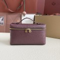 「#7032」Loro pian L19 gold buckle- FAN1034 - 19x6.5x11cm - Red wine color Ostrich skin