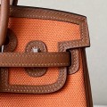 「#4651」 Hermes Cargo canvas and leather Swift bag Hermes Herbag 25cm