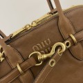 「#9009」 miumiu 30114B108  Sac à coque en cuir de vache Aventure  33×17×11cm