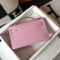 「#4079」Hermès Pink Mini Kelly 1, Gold Buckle 22*14*7cm