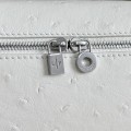 「#7037」Loro pian L19 silver buckle - FAN1034 - 19x6.5x11cm - tender white,Ostrich skin 「#7037」Loro pian L19 silver buckle - FAN1034 - 19x6.5x11cm - tender white,Ostrich skin