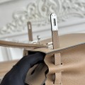 「#4667」Hermes Birkin trench coat grey/elephant grey epsom leather, silver buckle, hand-sewn wax thread 25cm