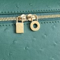 「#7042」Loro pian L19 gold buckle - FAN1034 - 19x6.5x11cm - Malachite Green,Ostrich skin 「#7042」Loro pian L19 gold buckle - FAN1034 - 19x6.5x11cm - Malachite Green,Ostrich skin