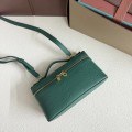 「#7042」Loro pian L19 gold buckle - FAN1034 - 19x6.5x11cm - Malachite Green,Ostrich skin 「#7042」Loro pian L19 gold buckle - FAN1034 - 19x6.5x11cm - Malachite Green,Ostrich skin