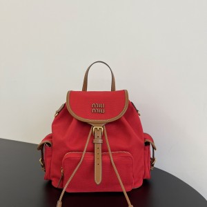 「#9024」 miumiu Sac à dos en toile 29.5*25*12.5 