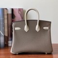 「#4674」Hermes Birkin three-tone epsom leather, gold buckle, hand-sewn wax thread 25cm