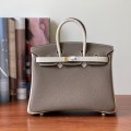 「#4674」Hermes Birkin three-tone epsom leather, gold buckle, hand-sewn wax thread 25cm