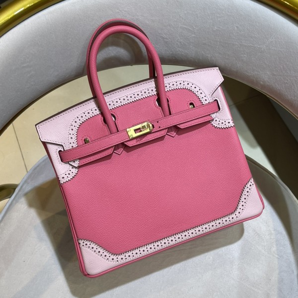 「#4682」Hermes Birkin lace model, epsom leather, gold buckle, hand-sewn wax thread 25cm